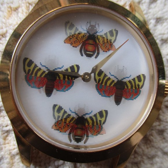 GUCCI G-Timeless Hologram Bee & Butterfly Motif Watch, Limited Edition YA1264109 - Picture 2 of 8